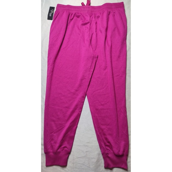 BEBE SPORT Women Plus Size 2X Festival Fuschia Nailhead Jogger Sweatpants NEW - Picture 15 of 16